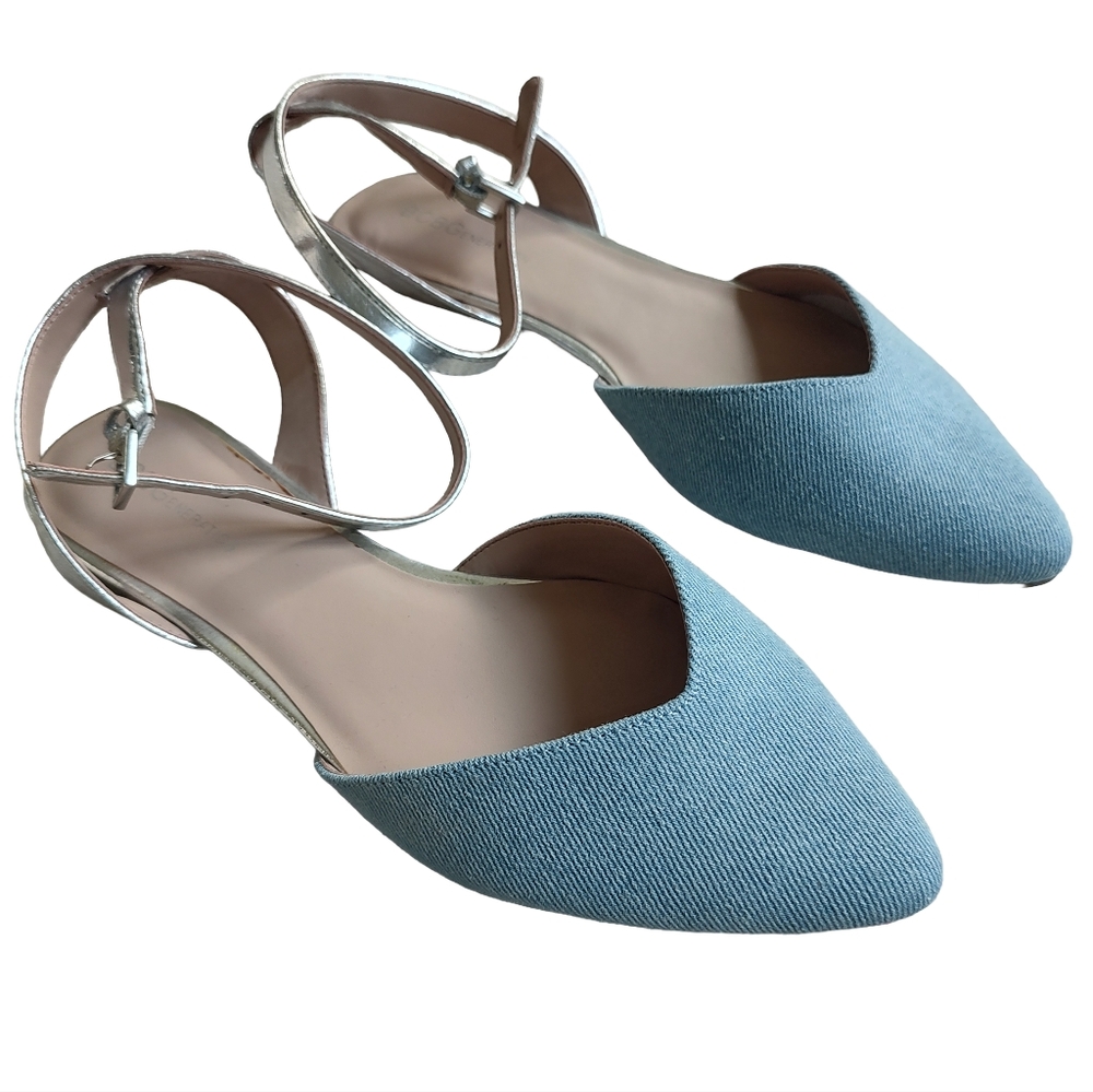 Elegant Denim and Silver Women's Sandals